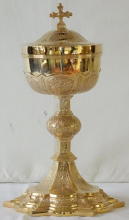 Irish sterling silver gilt Ciborium